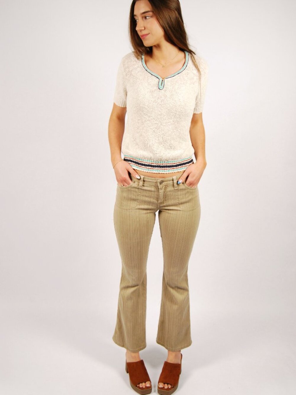 70s Knit Top (M) medium cream vintage womens Rejoice twee preppy chic cute